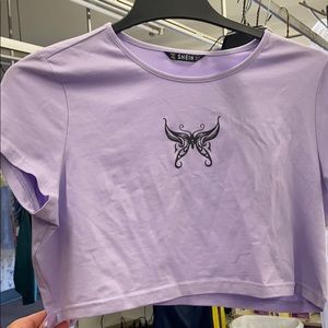 Crop top with butterfly